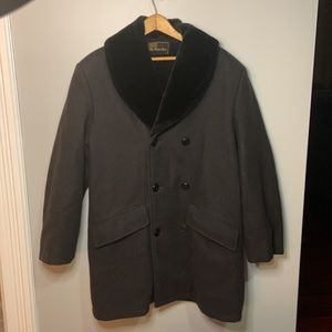 Sears Charcoal and Black Pea Coat